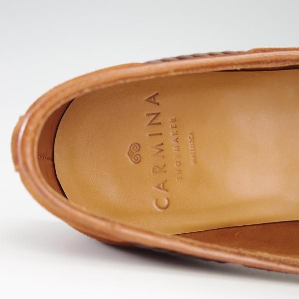 極美品★(スペイン製)CARMINA/カルミナ(レディース) SIZE 4【定価￥46,200-★リボンローファー/1659】DRACラスト/スエード/茶★f759
