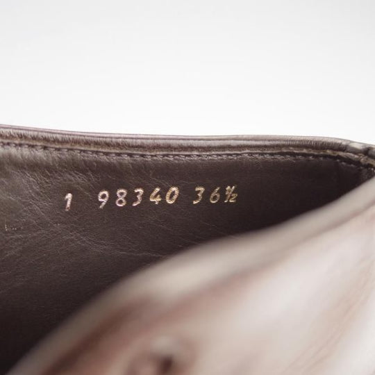 極美品★(伊)シルバノ・マッツァ(レディース) SIZE 36.5【コードバン仕様★濃茶/ブラウン/シガー色似寄り】98340/Silvano Mazza★f760