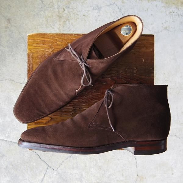 極上★クロケット&ジョーンズ 7.5E【定価￥90,200-★ダイナイトソール仕様/TETBURY】348ラスト/チャッカブーツ/Crockett&Jones★f761