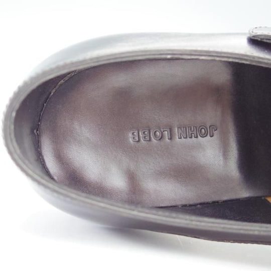 美品★ジョンロブ 5.5E【定価￥275,000-★プレステージライン/CHAPEL/8000ラスト】ミスティカーフ/ダブルモンク/黒/JOHN LOBB★f762