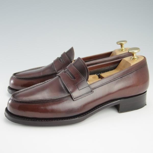 極上★三陽山長 SIZE 6.5【定価￥74,800-★弥三郎/R2013ラスト】コインローファー/カーフ/Coffee/濃茶/メンズ/SanyoYamacho★f763