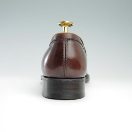 極上★三陽山長 SIZE 6.5【定価￥74,800-★弥三郎/R2013ラスト】コインローファー/カーフ/Coffee/濃茶/メンズ/SanyoYamacho★f763