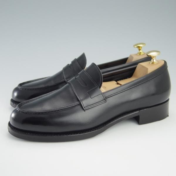 美品★三陽山長 SIZE 6.5【定価￥74,800-★弥三郎/R2013ラスト】コインローファー/カーフ/黒/メンズ/SanyoYamacho★f764