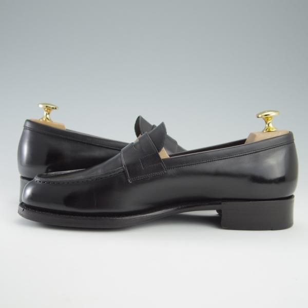 美品★三陽山長 SIZE 6.5【定価￥74,800-★弥三郎/R2013ラスト】コインローファー/カーフ/黒/メンズ/SanyoYamacho★f764