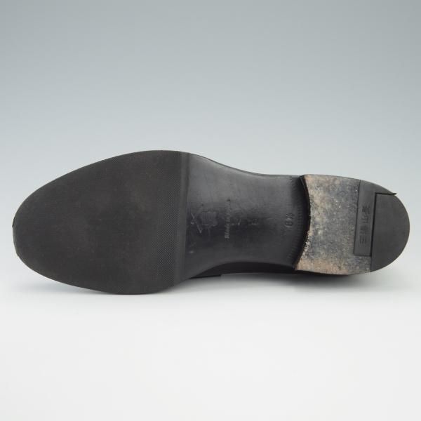 美品★三陽山長 SIZE 6.5【定価￥74,800-★弥三郎/R2013ラスト】コインローファー/カーフ/黒/メンズ/SanyoYamacho★f764
