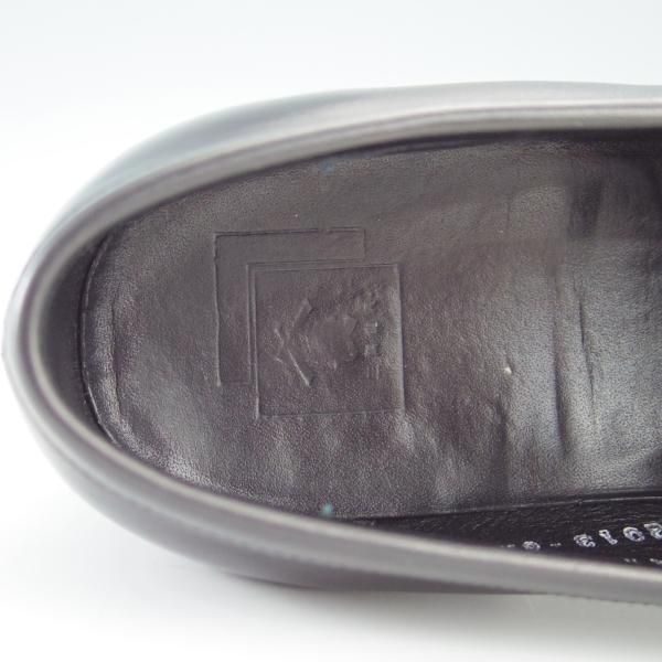 美品★三陽山長 SIZE 6.5【定価￥74,800-★弥三郎/R2013ラスト】コインローファー/カーフ/黒/メンズ/SanyoYamacho★f764