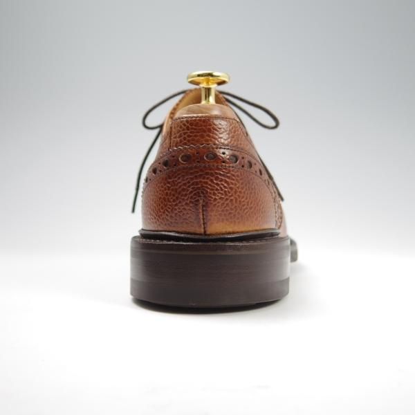 新品★(英)BARKER/バーカー 7.5F【ダイナイトソール仕様★フルブローグ/GRASSINGTON】342146/グレインレザー/シダー/茶/メンズ★f769