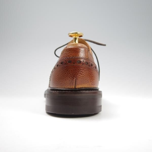 新品★(英)BARKER/バーカー 7.5F【ダイナイトソール仕様★フルブローグ/GRASSINGTON】342146/グレインレザー/シダー/茶/メンズ★f769