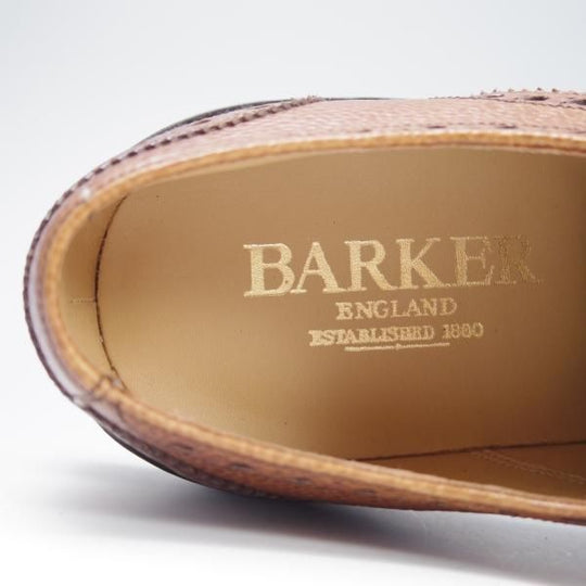 新品★(英)BARKER/バーカー 7.5F【ダイナイトソール仕様★フルブローグ/GRASSINGTON】342146/グレインレザー/シダー/茶/メンズ★f769