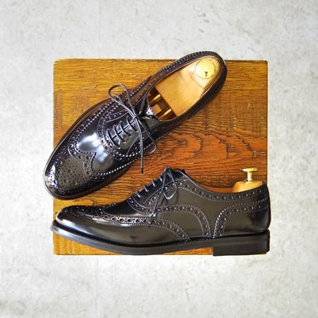 新品★チャーチ(レディース) SIZE 36.5【定価￥114,400-★バーウッド/BURWOOD WG】ポリッシュドバインダーカーフ/黒/Church's★f771