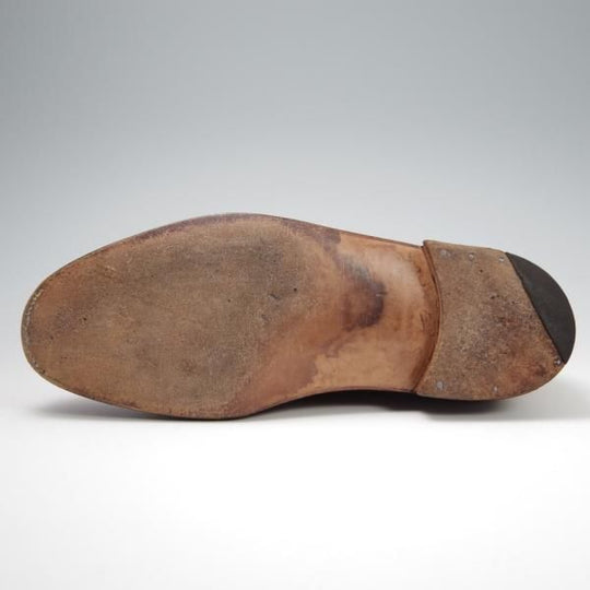 ★ジョンロブ ロンドン UK7.5程度【時価80万円程度★ビスポーク商品/ロイヤルワラント】ブラインドブローグ/赤茶/JOHN LOBB LONDON★f775