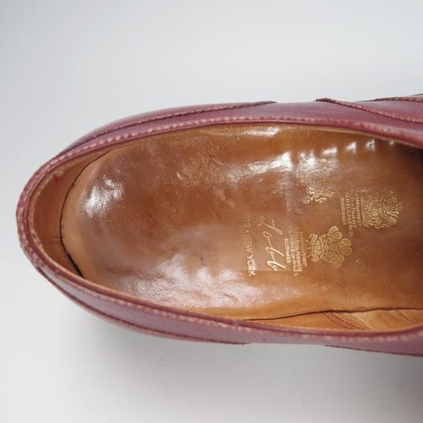 ★ジョンロブ ロンドン UK7.5程度【時価80万円程度★ビスポーク商品/ロイヤルワラント】ブラインドブローグ/赤茶/JOHN LOBB LONDON★f775