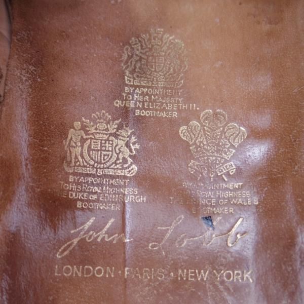 ★ジョンロブ ロンドン UK7.5程度【時価80万円程度★ビスポーク商品/ロイヤルワラント】ブラインドブローグ/赤茶/JOHN LOBB LONDON★f775