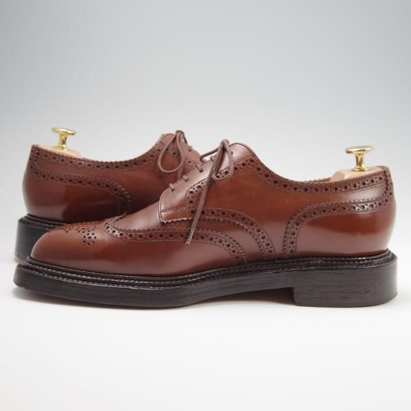 ★J.M.ウェストン 7.5C【定価￥206,800-★590/トリプルソールダービー】25ラスト/フルブローグ/カーフ/タン/茶/Weston/ウエストン★f777