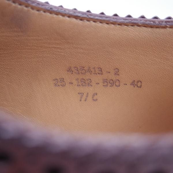 ★J.M.ウェストン 7.5C【定価￥206,800-★590/トリプルソールダービー】25ラスト/フルブローグ/カーフ/タン/茶/Weston/ウエストン★f777