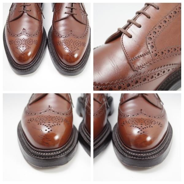 ★J.M.ウェストン 7.5C【定価￥206,800-★590/トリプルソールダービー】25ラスト/フルブローグ/カーフ/タン/茶/Weston/ウエストン★f777