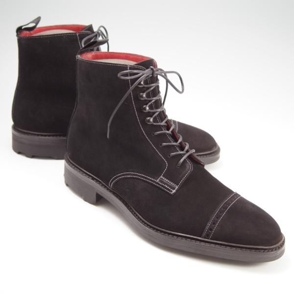 【バーニーズ別注】Crockett＆Jonesダブルバックルブーツ(UK7.5) 未使用☆クロケット&ジョーンズ 5.5E【ハンドグレードライン☆高島屋
