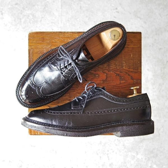 美品★オールデン 7D【貴重★BEAMS plus別注/ロングウイング】バリーラスト/97984/アルパインカーフ/黒/メンズ/ビームス/Alden★f780