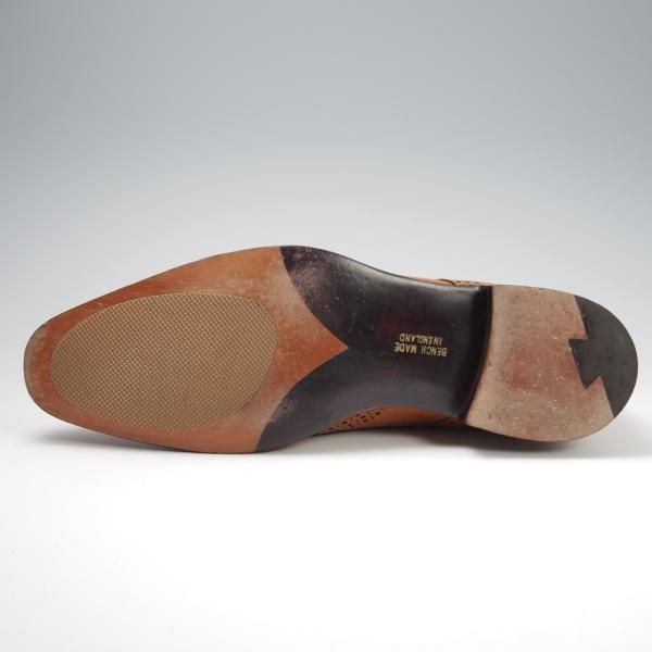 極美品★(英)チーニー 9F【貴重★ヒドゥンチャネル仕様/半カラス仕上げ】BIRMINGHAM/205ラスト/ダービーシューズ/カーフ/CHEANEY★f782