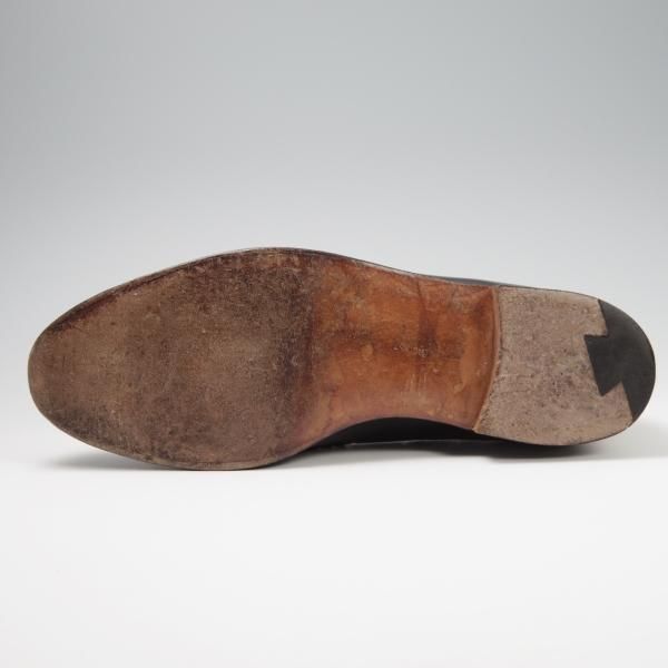 極上★クロケット&ジョーンズ 7.5F【貴重★(英)W.V.BROWN別注/タッセルローファー】カーフ/黒/メンズ/Crockett&Jones★f783