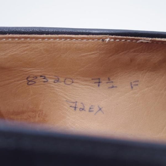 極上★クロケット&ジョーンズ 7.5F【貴重★(英)W.V.BROWN別注/タッセルローファー】カーフ/黒/メンズ/Crockett&Jones★f783