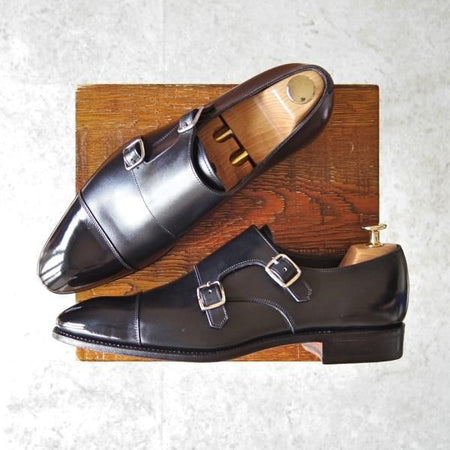 極美品★(スペイン製)CARMINA/カルミナ SIZE 8【現行定価￥75,900-★トレーディングポスト別注/Trading Post】ダブルモンク/カーフ★f784