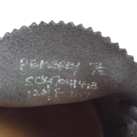 美品★チャーチ 75F/UK7.5【★コインローファー/Pembrey】126ラスト/5都市ロゴ/ビーフロール/プレステージカーフ/黒/メンズ/Church's★f785