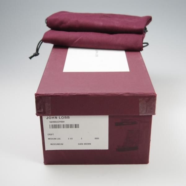 極美品★ジョンロブ 5.5E【定価￥242,000-★ミュージアムカーフ/8695ラスト】CROFT/ミディアムラグソール/プレーントゥ/JOHN LOBB★f786