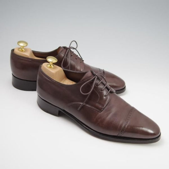 極上★ジョンロブ 5E【貴重★フィリップ2のダービー仕様/7000ラスト】Philip 2 DERBY/パンチドキャップトゥ/カーフ/濃茶/JOHN LOBB★f787