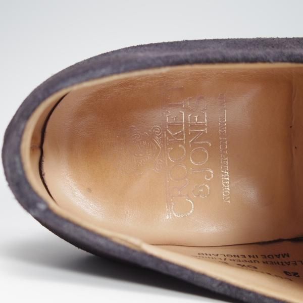 極上★クロケット&ジョーンズ 6.5E【定価￥96,800-★LOWNDES/ラウンズ】348ラスト/ダブルモンク/スエード/紺/Crockett&Jones★f792