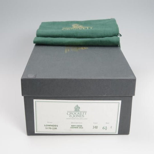 極上★クロケット&ジョーンズ 6.5E【定価￥96,800-★LOWNDES/ラウンズ】348ラスト/ダブルモンク/スエード/紺/Crockett&Jones★f792