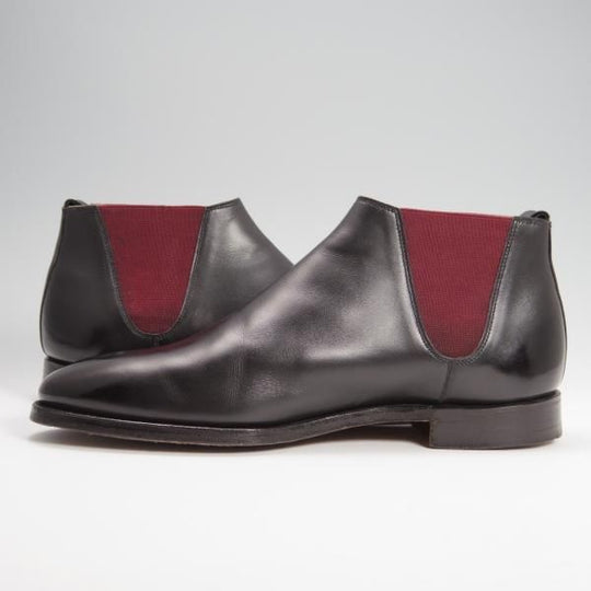 極上★クロケット&ジョーンズ 7E【貴重★(英)ポールスミス別注/Paul Smith】サイドゴアブーツ/カーフ/黒/メンズ/Crockett&Jones★f793