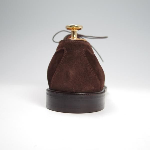 極美品★(伊)サルヴァトーレ・フェラガモ 8.5EE【★ストレートチップ/スエード】濃茶/メンズ/Salvatore Ferragamo★f794