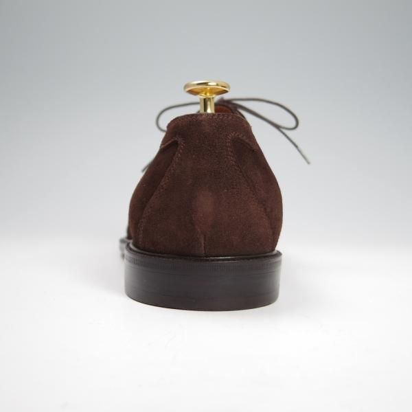 極美品★(伊)サルヴァトーレ・フェラガモ 8.5EE【★ストレートチップ/スエード】濃茶/メンズ/Salvatore Ferragamo★f794
