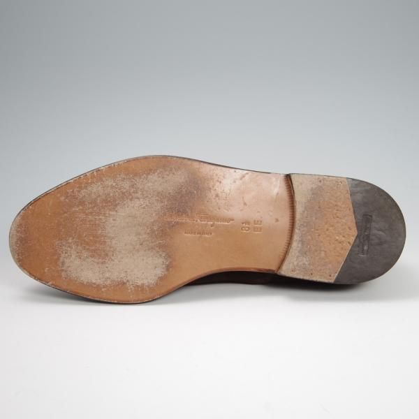 極美品★(伊)サルヴァトーレ・フェラガモ 8.5EE【★ストレートチップ/スエード】濃茶/メンズ/Salvatore Ferragamo★f794