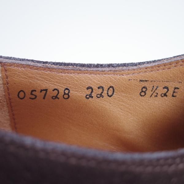 極美品★(伊)サルヴァトーレ・フェラガモ 8.5EE【★ストレートチップ/スエード】濃茶/メンズ/Salvatore Ferragamo★f794