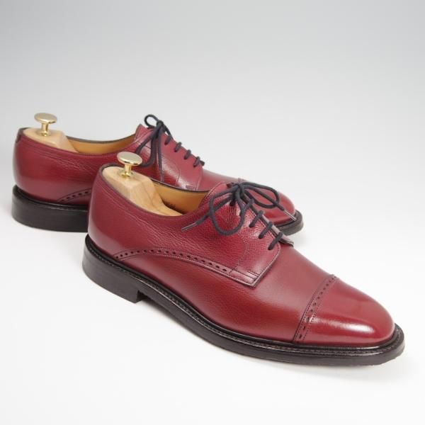 極美品★ジョンロブ 7E【貴重★8695ラスト/(水牛)バッファローレザー】BEESTON/クォーターブローグ/赤茶/メンズ/JOHN LOBB★f796