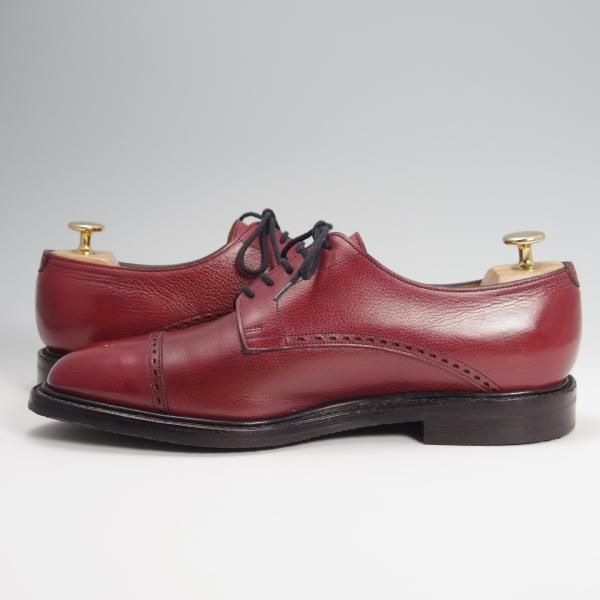 極美品★ジョンロブ 7E【貴重★8695ラスト/(水牛)バッファローレザー】BEESTON/クォーターブローグ/赤茶/メンズ/JOHN LOBB★f796