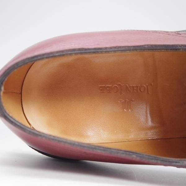 極美品★ジョンロブ 7E【貴重★8695ラスト/(水牛)バッファローレザー】BEESTON/クォーターブローグ/赤茶/メンズ/JOHN LOBB★f796