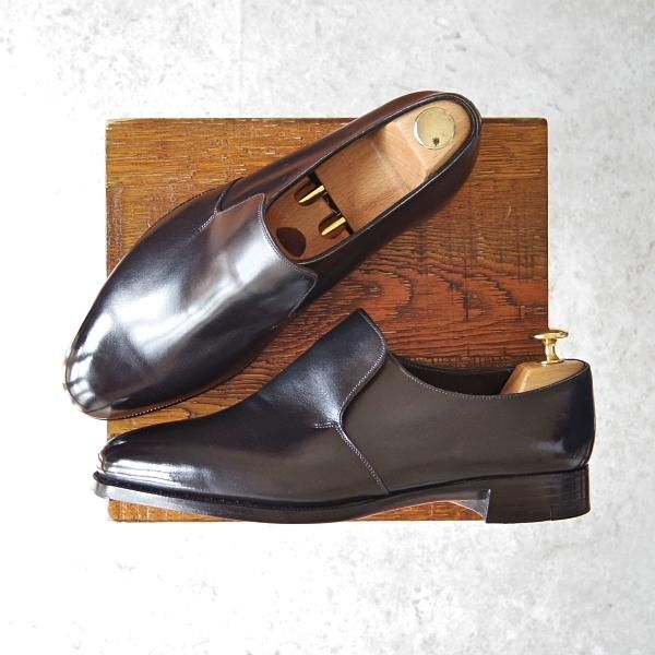 美品★(英)FOSTER&SON/フォスター&サン UK8(EEワイズ程度)【ビスポーク品★ハンドソーンウェルテッド製法】センターエラスティック★f798