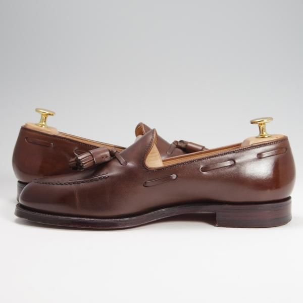 美品★クロケット&ジョーンズ 5.5E【定価￥86,900-★CAVENDISH 3/キャベンディッシュ3】タッセルローファー/濃茶/Crockett&Jones★f799
