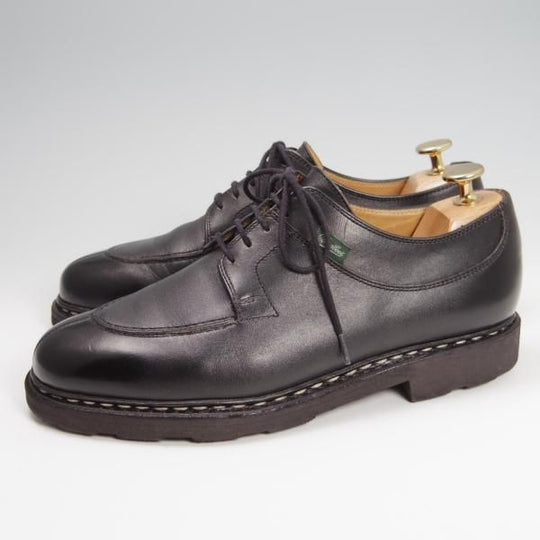 美品★パラブーツ SIZE 5【定価￥71,500-★アヴィニョン/AVIGNON】グリフソール/Uチップ/リスレザー/NOIR/黒/メンズ/Paraboot★f800