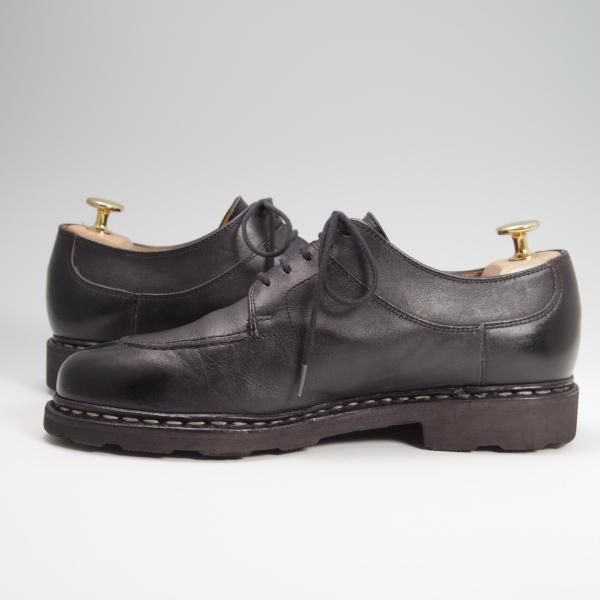 美品★パラブーツ SIZE 5【定価￥71,500-★アヴィニョン/AVIGNON】グリフソール/Uチップ/リスレザー/NOIR/黒/メンズ/Paraboot★f800