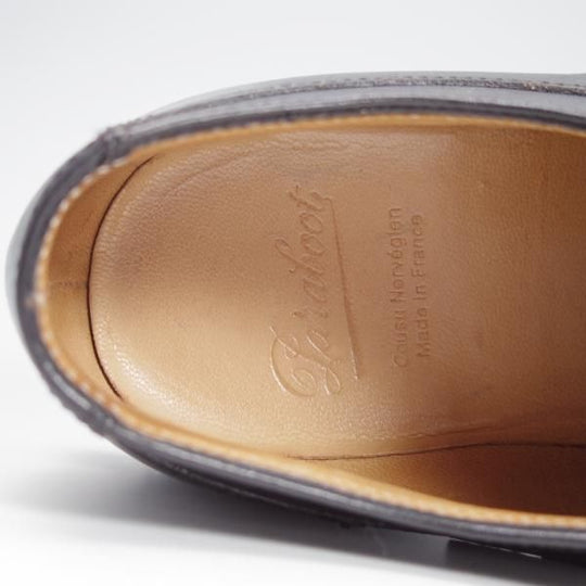 美品★パラブーツ SIZE 5【定価￥71,500-★アヴィニョン/AVIGNON】グリフソール/Uチップ/リスレザー/NOIR/黒/メンズ/Paraboot★f800