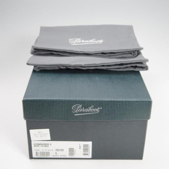 美品★パラブーツ SIZE 5【定価￥71,500-★アヴィニョン/AVIGNON】グリフソール/Uチップ/リスレザー/NOIR/黒/メンズ/Paraboot★f800