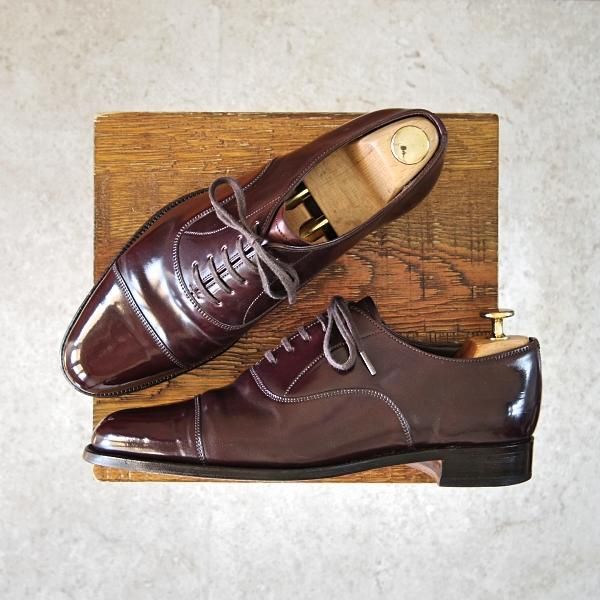 美品★OTSUKA/オーツカ SIZE 25【貴重★コードバン仕様/伊勢丹メンズ別注】IS-4045/ストレートチップ/赤茶/ISETAN MEN'S/メンズ★f806