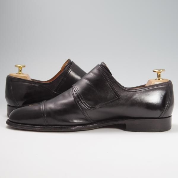 極上★ジョンロブ UK8程度【貴重★エルメス別注/HERMES/ミュージアムカーフ】H103/LORD/ダブルモンク/黒/メンズ/JOHN LOBB★f808