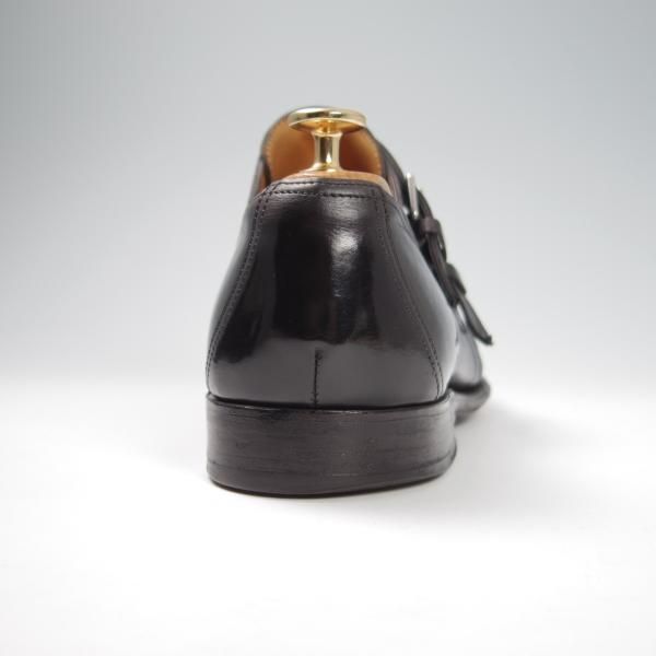 極上★ジョンロブ UK8程度【貴重★エルメス別注/HERMES/ミュージアムカーフ】H103/LORD/ダブルモンク/黒/メンズ/JOHN LOBB★f808