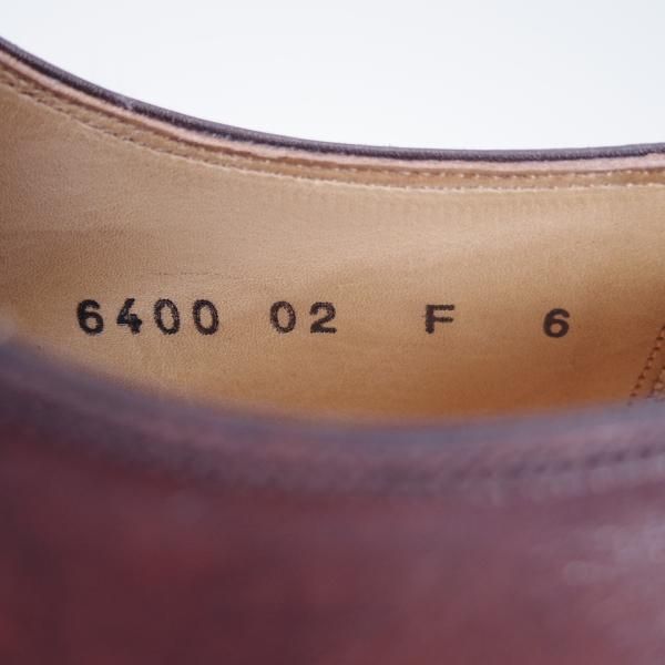 美品★(伊)サントーニ SIZE 6【★プレーントゥ/6400】カーフ/茶/メンズ/Santoni★f810