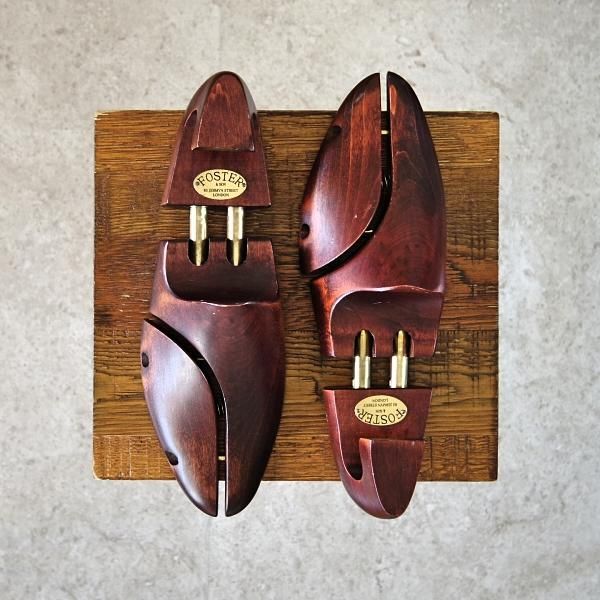 極上★(英)FOSTER&SON/フォスター&サン SIZE 8【貴重★純正シューツリー】木製シューキーパー/メンズ★f820